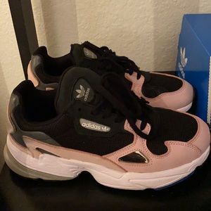 Adidas Originals Black/Pink/Gray Falcon Sneakers